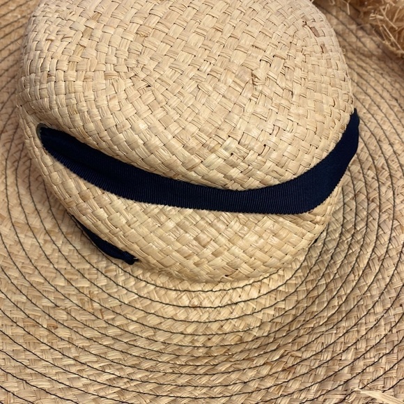 Lola Hats Alpargatas natural straw black trim sun hat